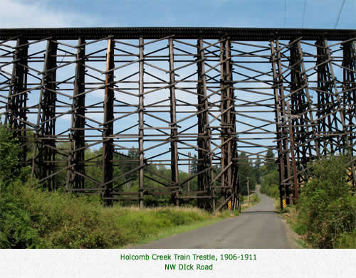Holcomb Creek Train Trestle, 1906-1911